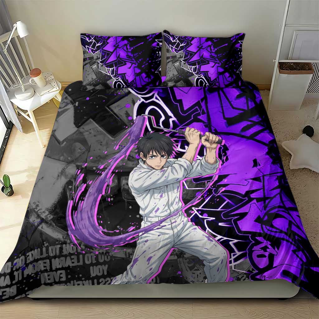 Yuta Okkotsu Jujutsu Kaisen Bedding Set Neon Graffiti Anime Fusion