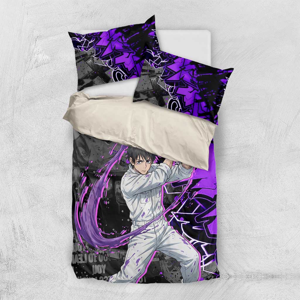 Yuta Okkotsu Jujutsu Kaisen Bedding Set Neon Graffiti Anime Fusion