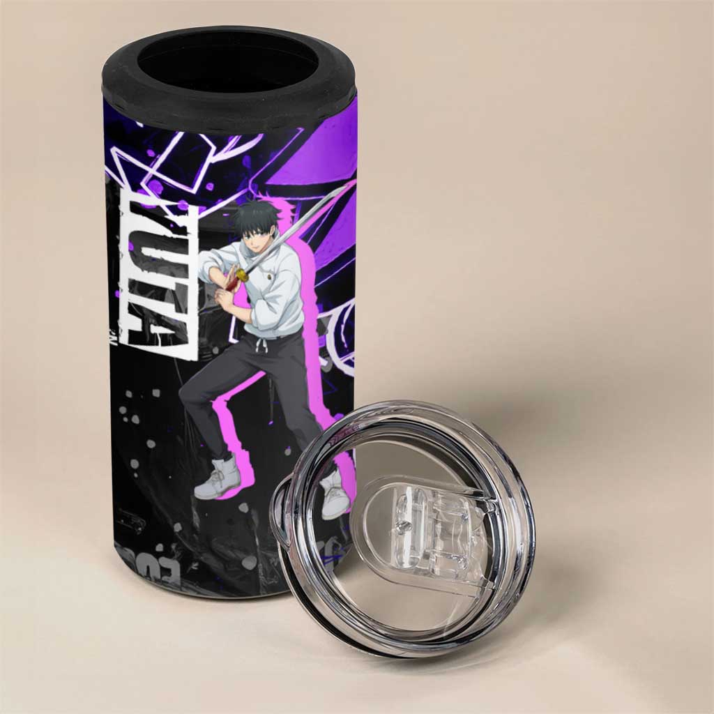 Yuta Okkotsu Jujutsu Kaisen 4 in 1 Can Cooler Tumbler Neon Graffiti Anime Fusion