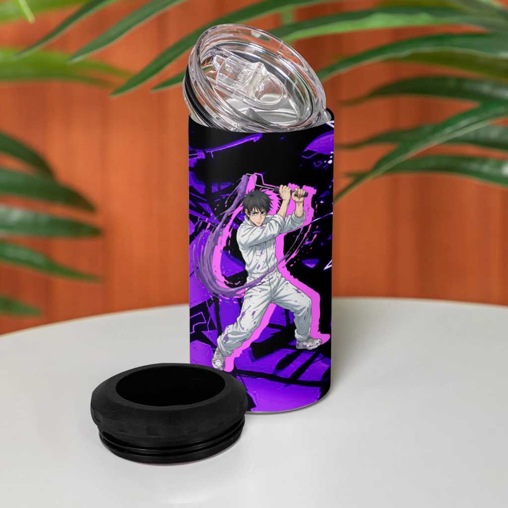 Yuta Okkotsu Jujutsu Kaisen 4 in 1 Can Cooler Tumbler Neon Graffiti Anime Fusion