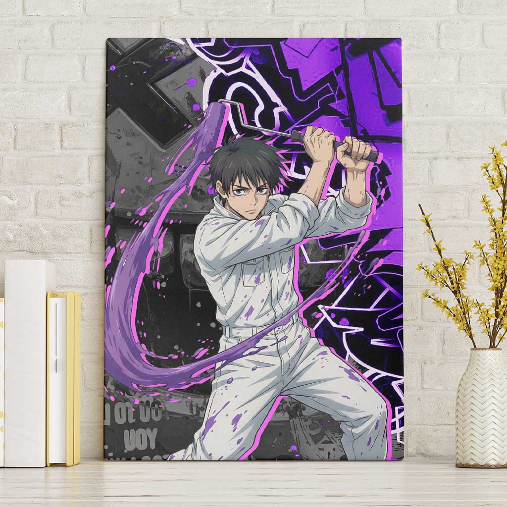 Yuta Okkotsu Jujutsu Kaisen Canvas Wall Art Neon Graffiti Anime Fusion