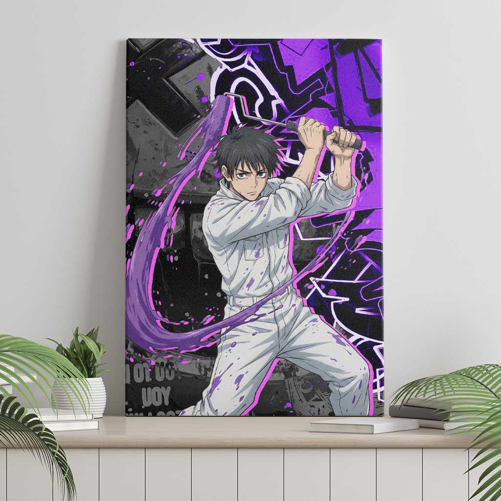 Yuta Okkotsu Jujutsu Kaisen Canvas Wall Art Neon Graffiti Anime Fusion