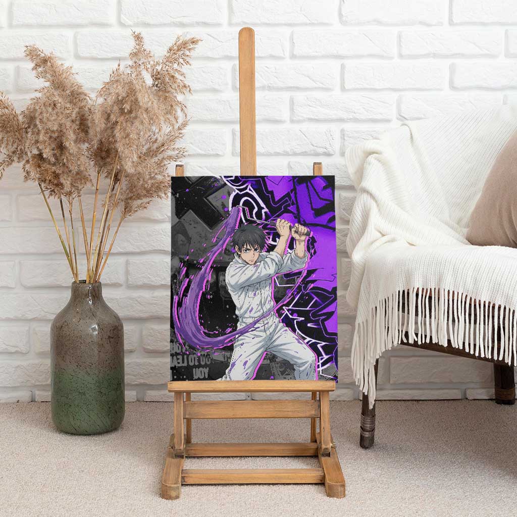 Yuta Okkotsu Jujutsu Kaisen Canvas Wall Art Neon Graffiti Anime Fusion