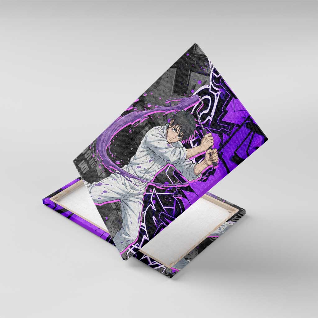 Yuta Okkotsu Jujutsu Kaisen Canvas Wall Art Neon Graffiti Anime Fusion