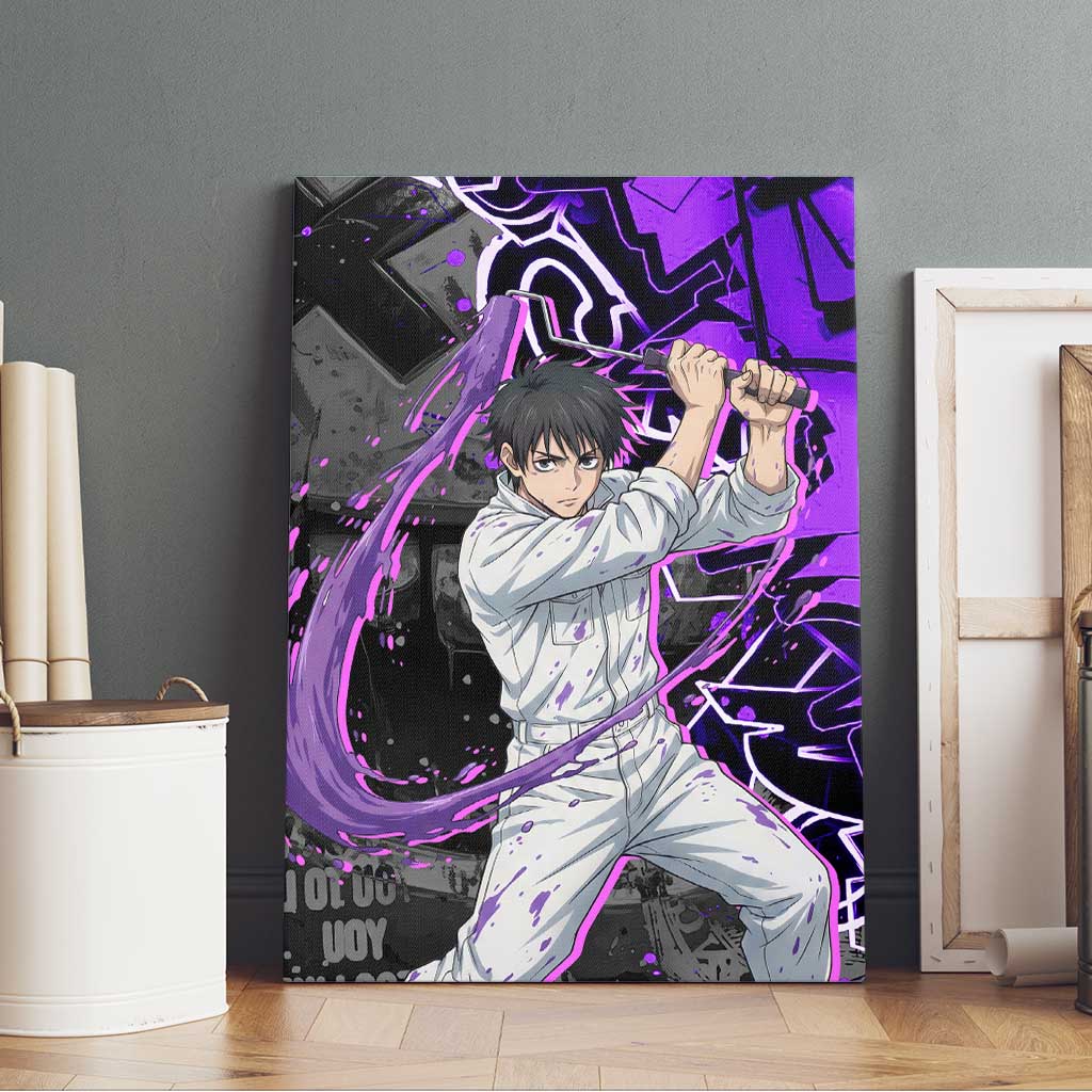 Yuta Okkotsu Jujutsu Kaisen Canvas Wall Art Neon Graffiti Anime Fusion