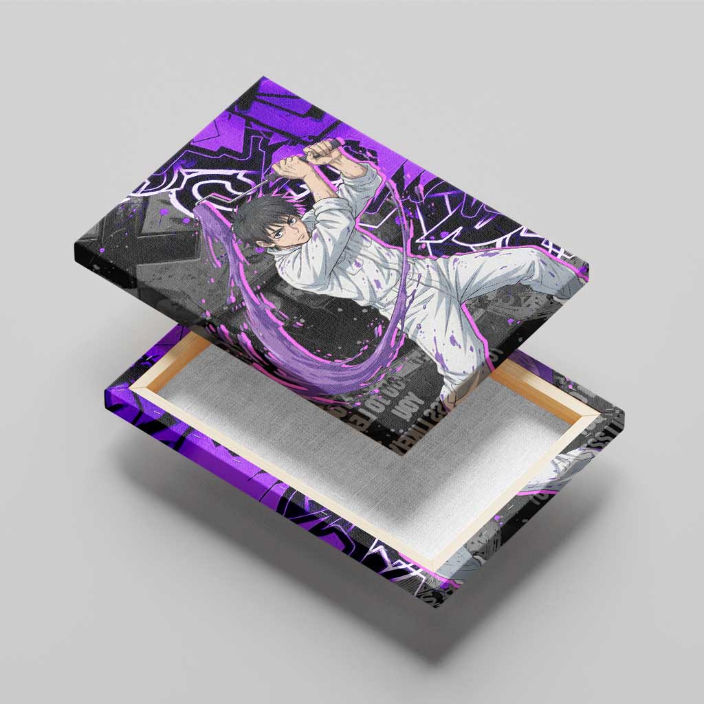 Yuta Okkotsu Jujutsu Kaisen Canvas Wall Art Neon Graffiti Anime Fusion