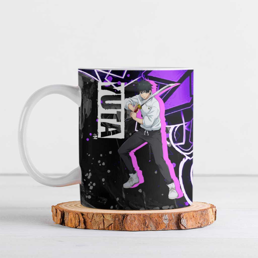 Yuta Okkotsu Jujutsu Kaisen Ceramic Mug Neon Graffiti Anime Fusion