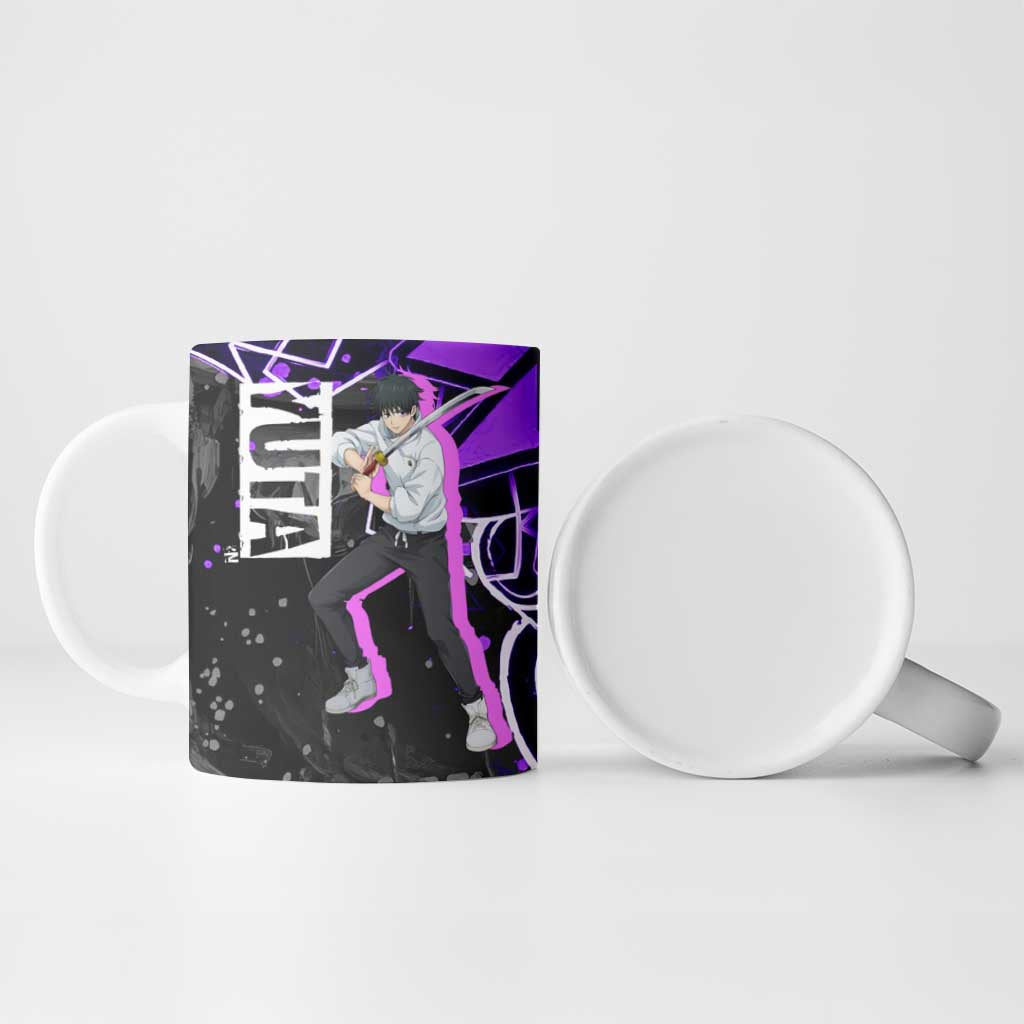 Yuta Okkotsu Jujutsu Kaisen Ceramic Mug Neon Graffiti Anime Fusion