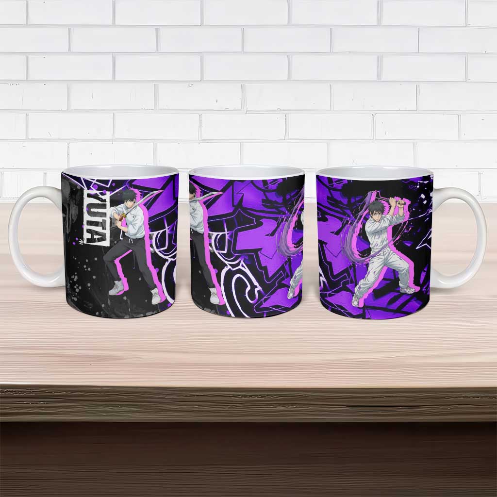 Yuta Okkotsu Jujutsu Kaisen Ceramic Mug Neon Graffiti Anime Fusion