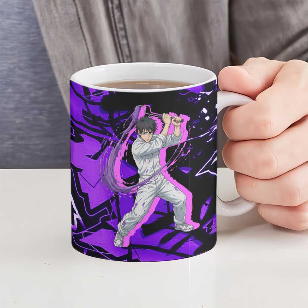 Yuta Okkotsu Jujutsu Kaisen Ceramic Mug Neon Graffiti Anime Fusion
