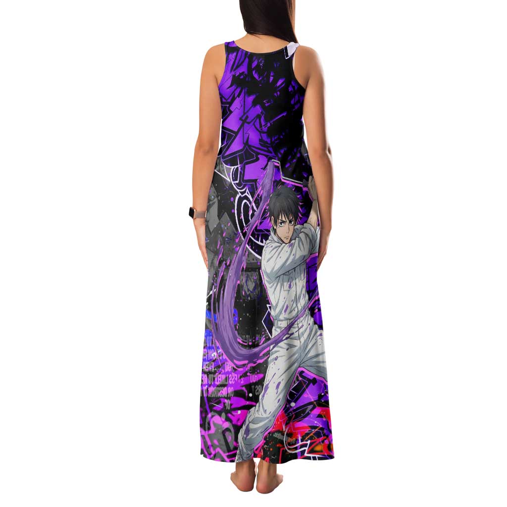 Yuta Okkotsu Jujutsu Kaisen Family Matching Tank Maxi Dress and Hawaiian Shirt Neon Graffiti Anime Fusion