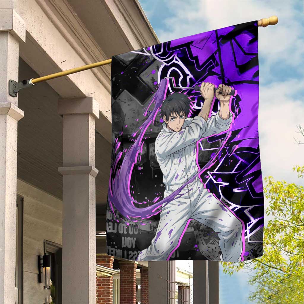 Yuta Okkotsu Jujutsu Kaisen Garden Flag Neon Graffiti Anime Fusion