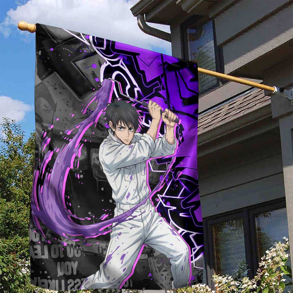Yuta Okkotsu Jujutsu Kaisen Garden Flag Neon Graffiti Anime Fusion