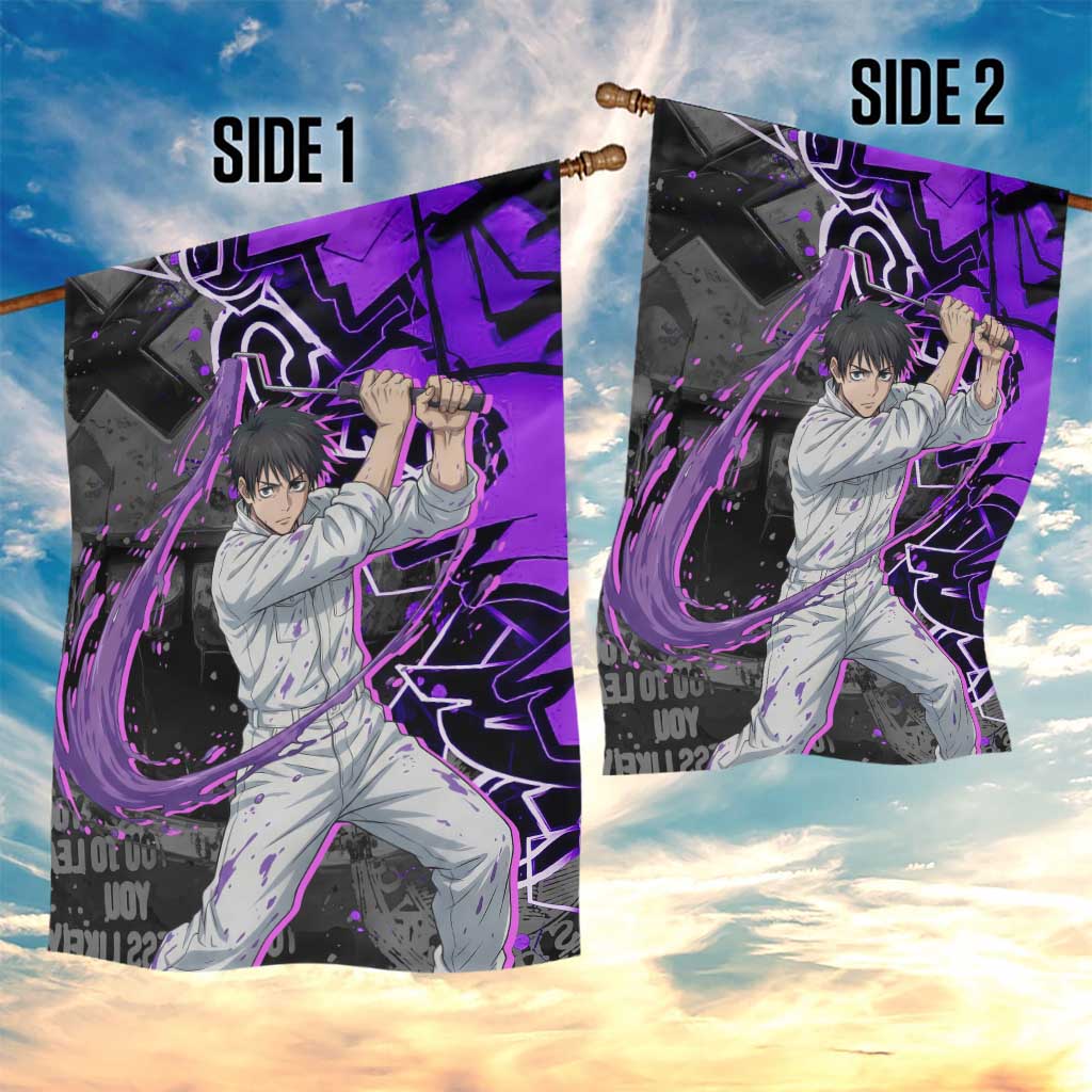 Yuta Okkotsu Jujutsu Kaisen Garden Flag Neon Graffiti Anime Fusion