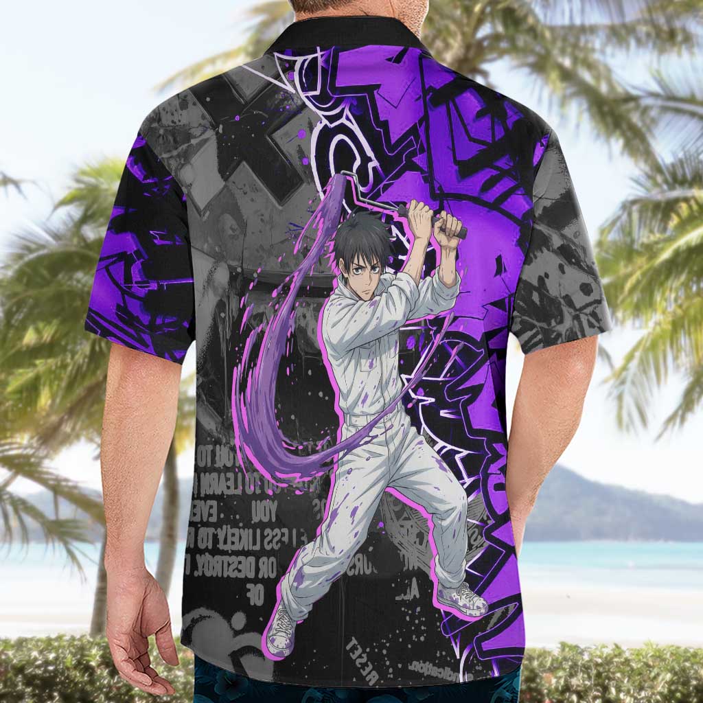 Yuta Okkotsu Jujutsu Kaisen Hawaiian Shirt Neon Graffiti Anime Fusion