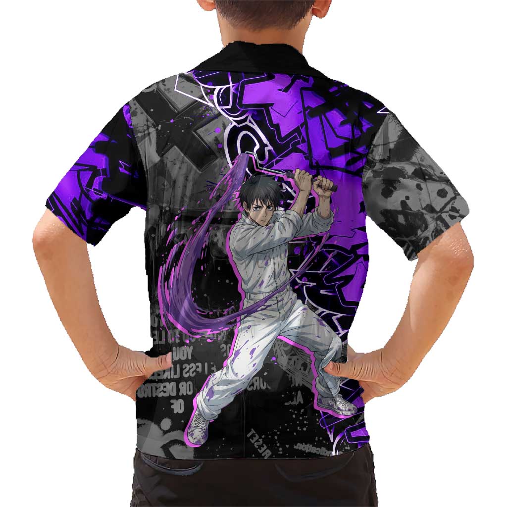 Yuta Okkotsu Jujutsu Kaisen Hawaiian Shirt Neon Graffiti Anime Fusion