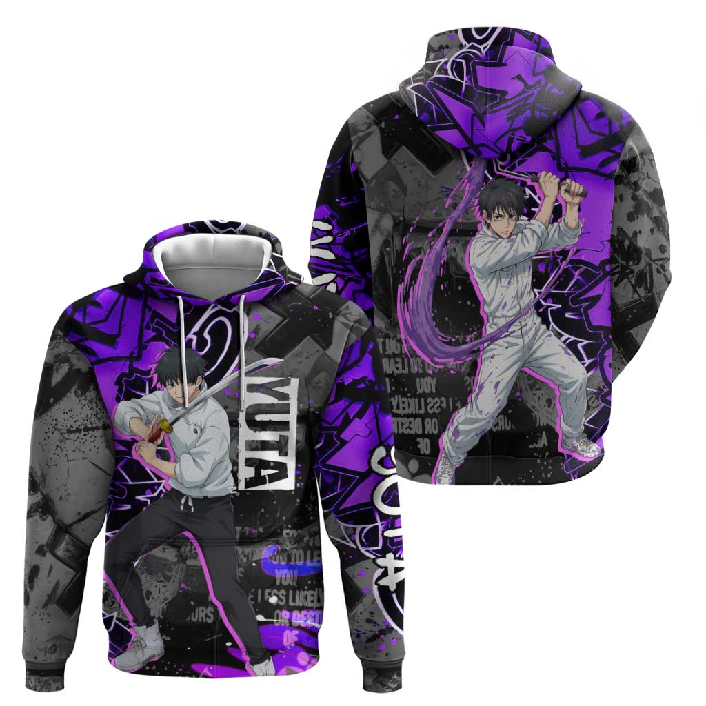 Yuta Okkotsu Jujutsu Kaisen Hoodie Neon Graffiti Anime Fusion