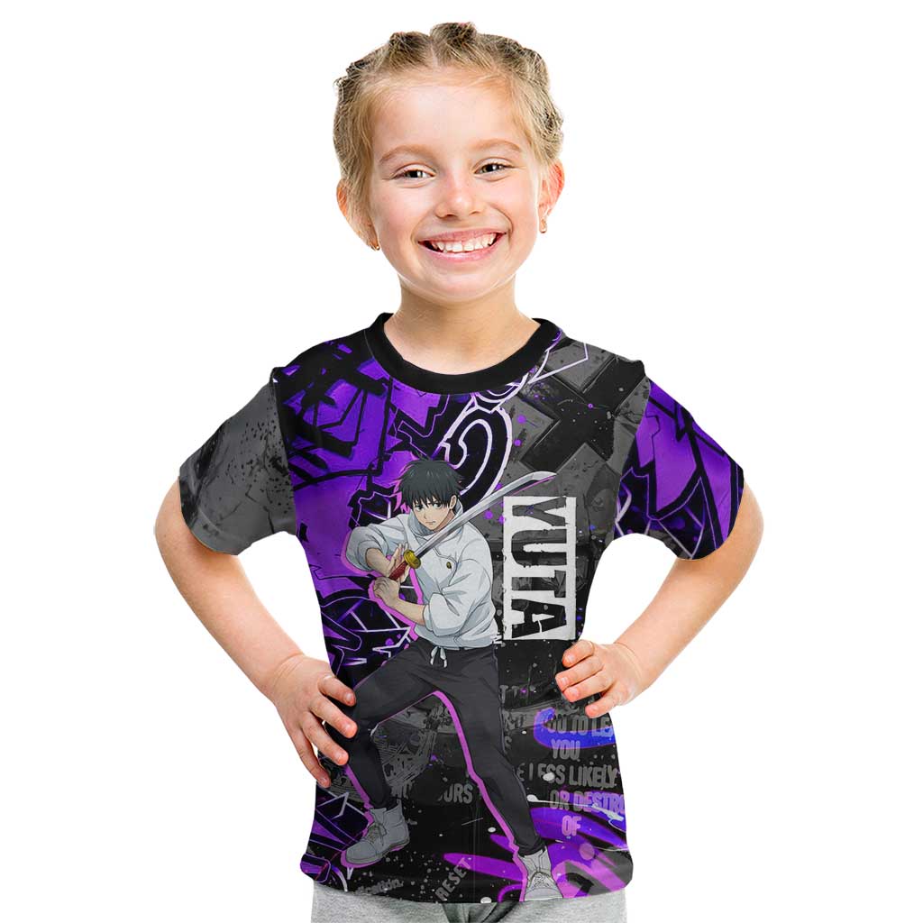 Yuta Okkotsu Jujutsu Kaisen Kid T Shirt Neon Graffiti Anime Fusion