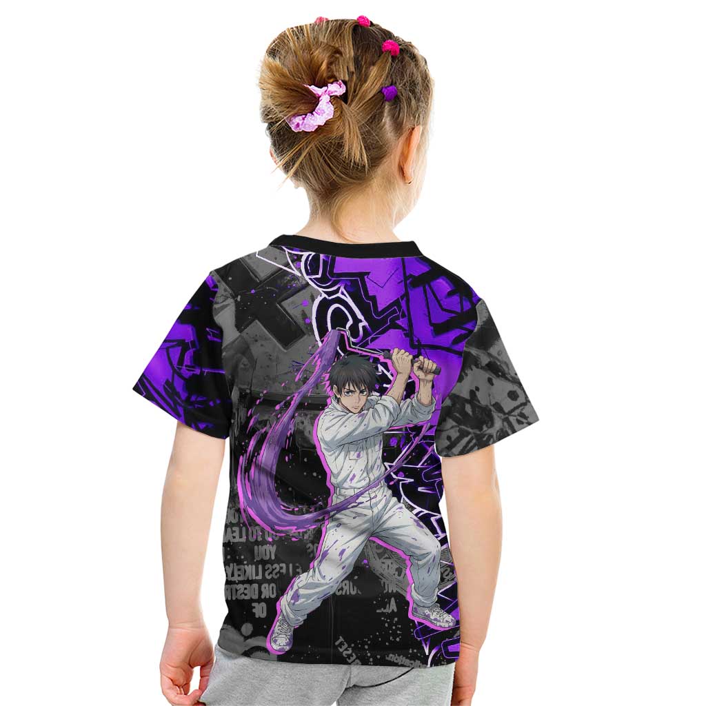 Yuta Okkotsu Jujutsu Kaisen Kid T Shirt Neon Graffiti Anime Fusion
