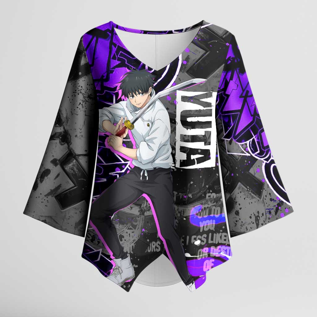 Yuta Okkotsu Jujutsu Kaisen Kimono Sleeve Blouse Neon Graffiti Anime Fusion