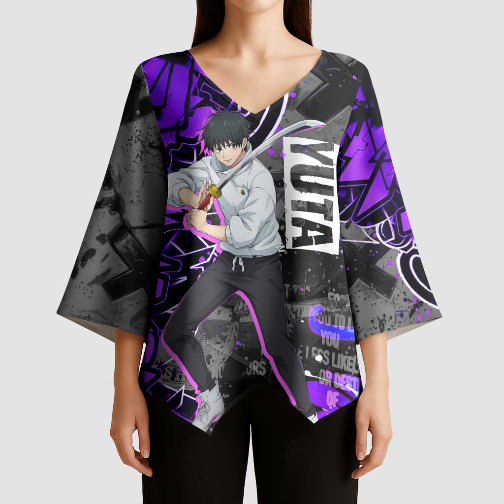 Yuta Okkotsu Jujutsu Kaisen Kimono Sleeve Blouse Neon Graffiti Anime Fusion
