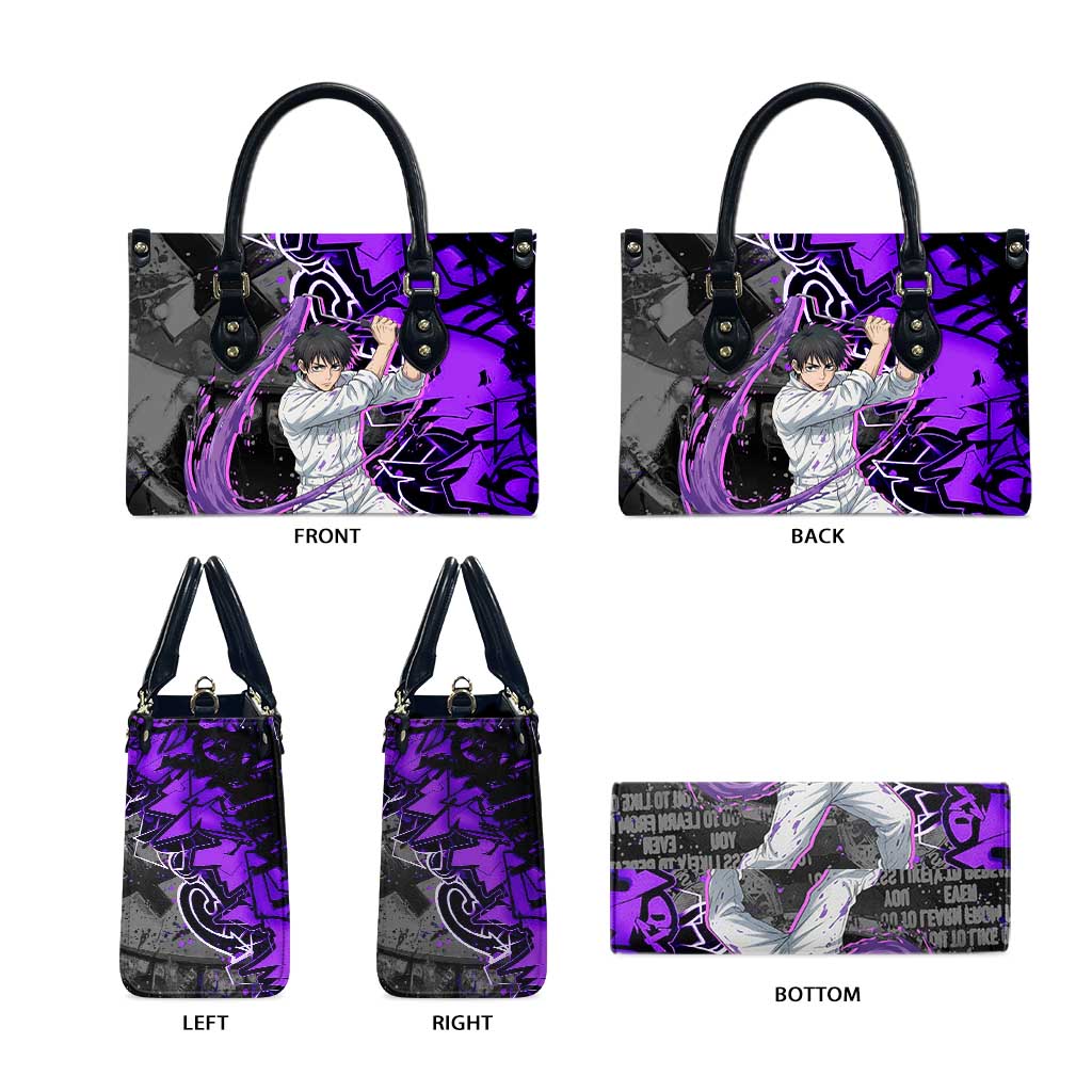 Yuta Okkotsu Jujutsu Kaisen Leather Bag Neon Graffiti Anime Fusion