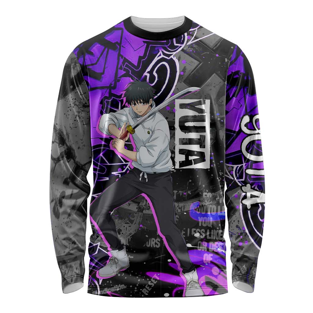 Yuta Okkotsu Jujutsu Kaisen Long Sleeve Shirt Neon Graffiti Anime Fusion