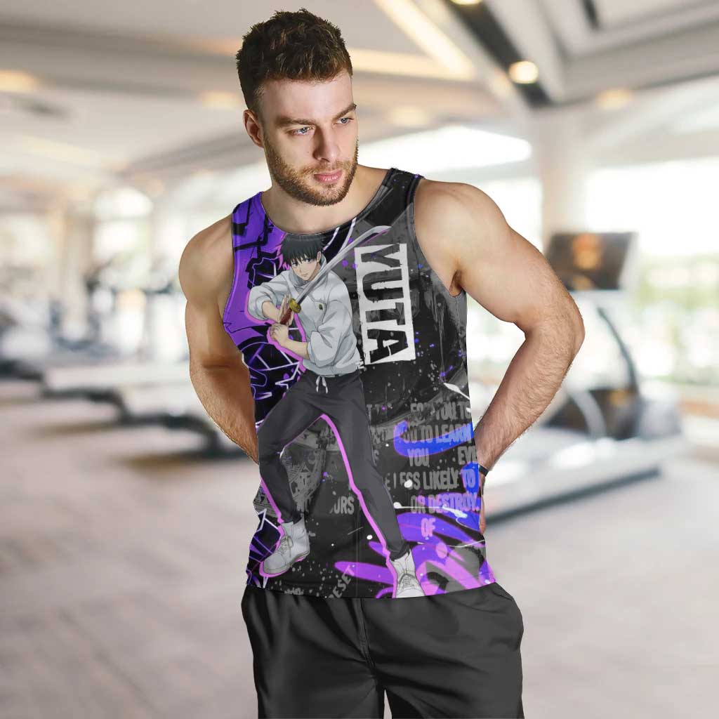 Yuta Okkotsu Jujutsu Kaisen Men Tank Top Neon Graffiti Anime Fusion