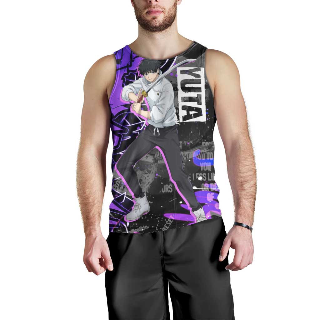 Yuta Okkotsu Jujutsu Kaisen Men Tank Top Neon Graffiti Anime Fusion