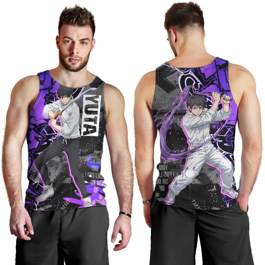 Yuta Okkotsu Jujutsu Kaisen Men Tank Top Neon Graffiti Anime Fusion