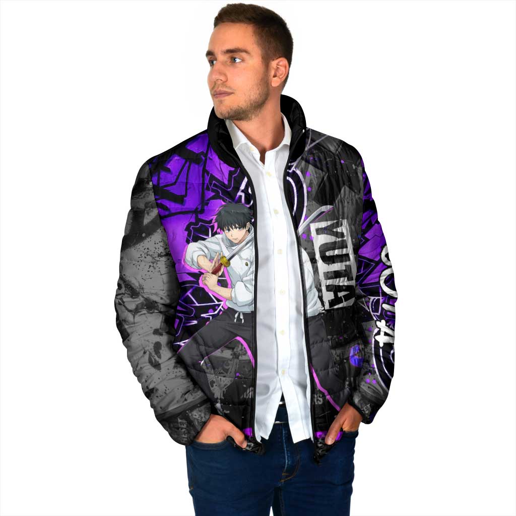 Yuta Okkotsu Jujutsu Kaisen Padded Jacket Neon Graffiti Anime Fusion