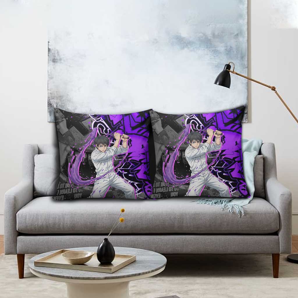 Yuta Okkotsu Jujutsu Kaisen Pillow Cover Neon Graffiti Anime Fusion