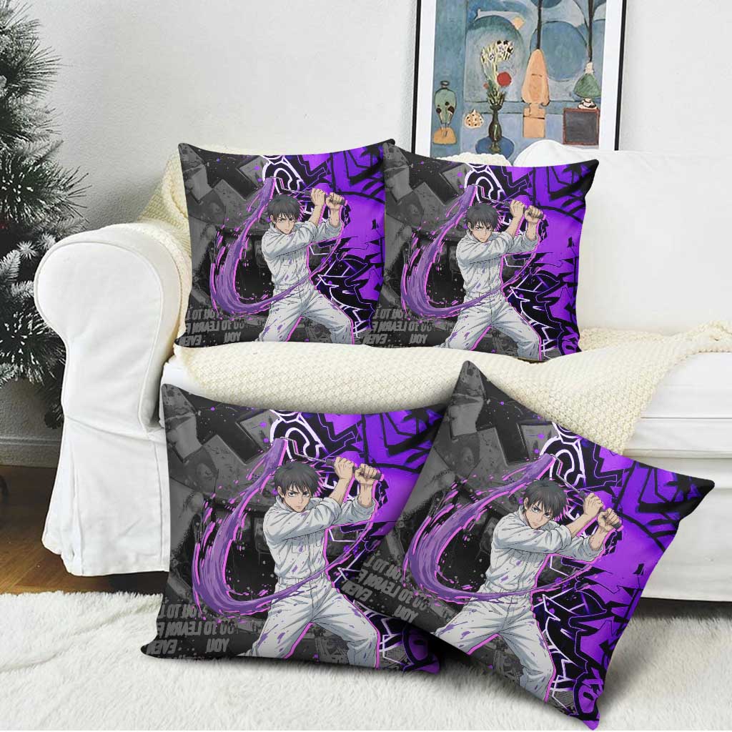 Yuta Okkotsu Jujutsu Kaisen Pillow Cover Neon Graffiti Anime Fusion