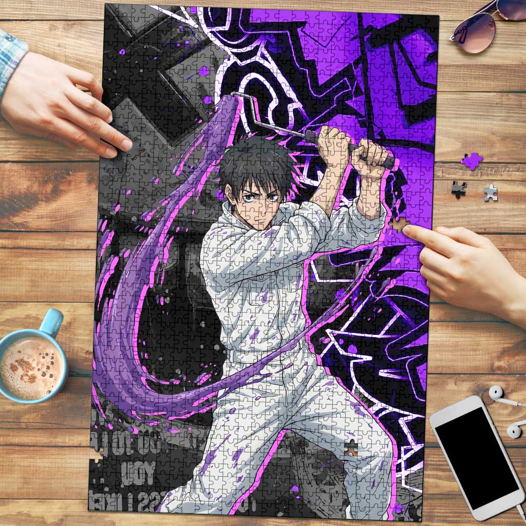 Yuta Okkotsu Jujutsu Kaisen Puzzle Neon Graffiti Anime Fusion