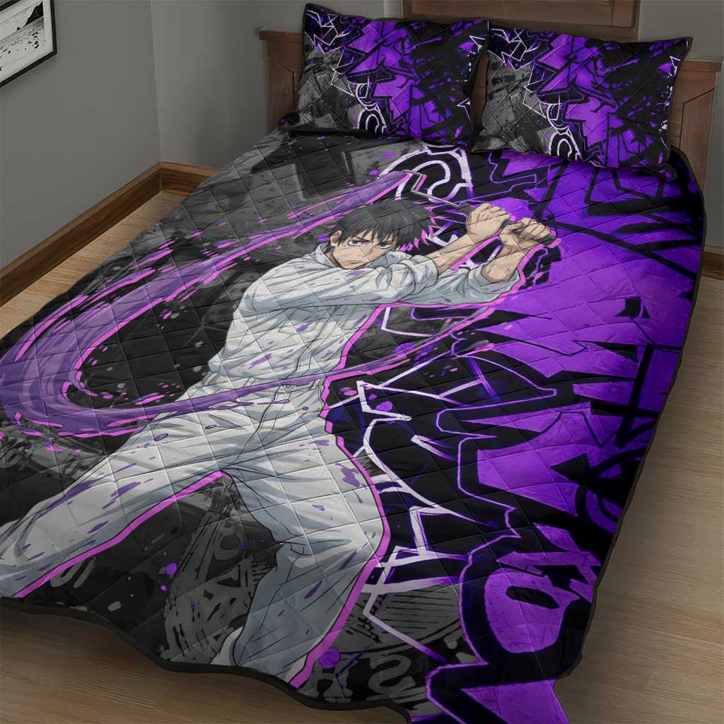 Yuta Okkotsu Jujutsu Kaisen Quilt Bed Set Neon Graffiti Anime Fusion