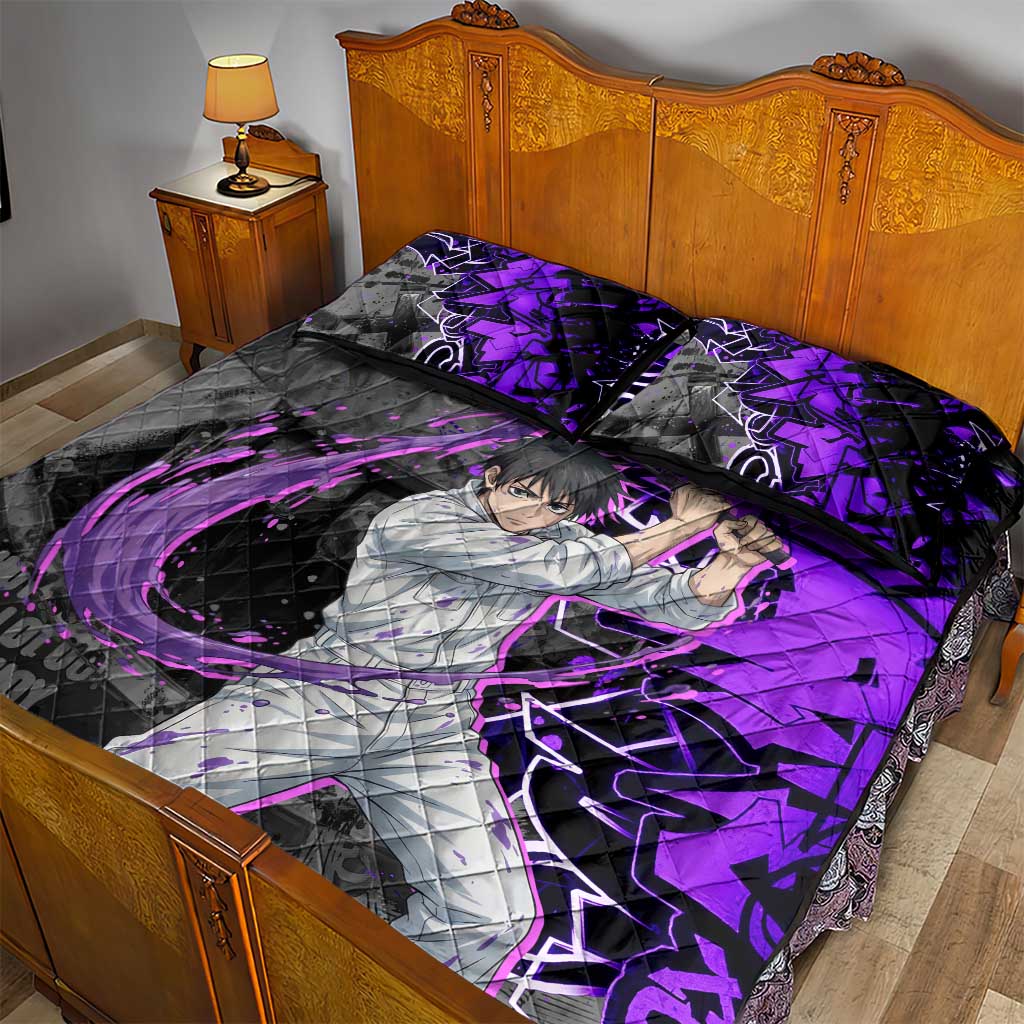 Yuta Okkotsu Jujutsu Kaisen Quilt Bed Set Neon Graffiti Anime Fusion
