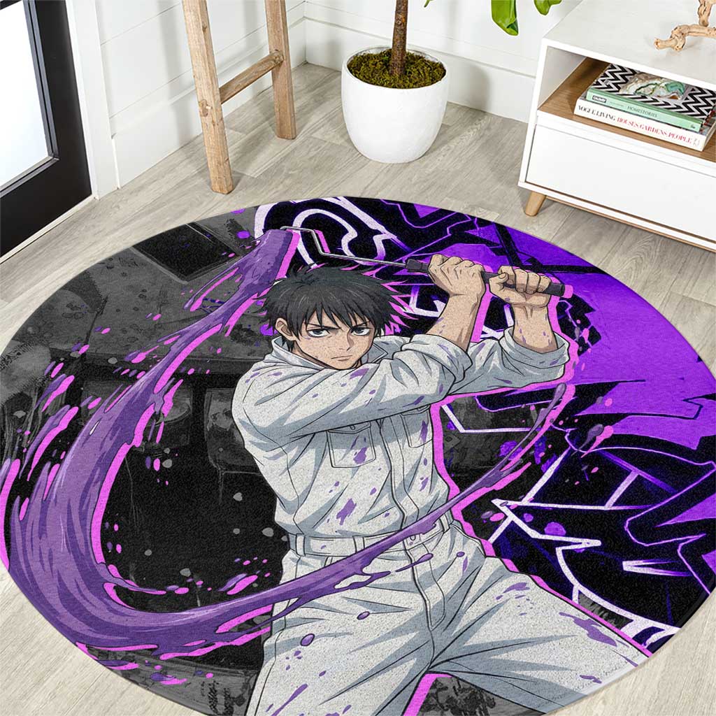 Yuta Okkotsu Jujutsu Kaisen Round Carpet Neon Graffiti Anime Fusion