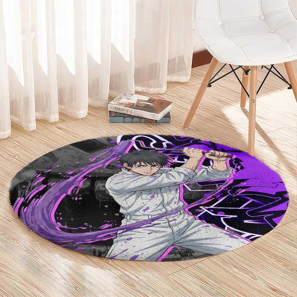 Yuta Okkotsu Jujutsu Kaisen Round Carpet Neon Graffiti Anime Fusion