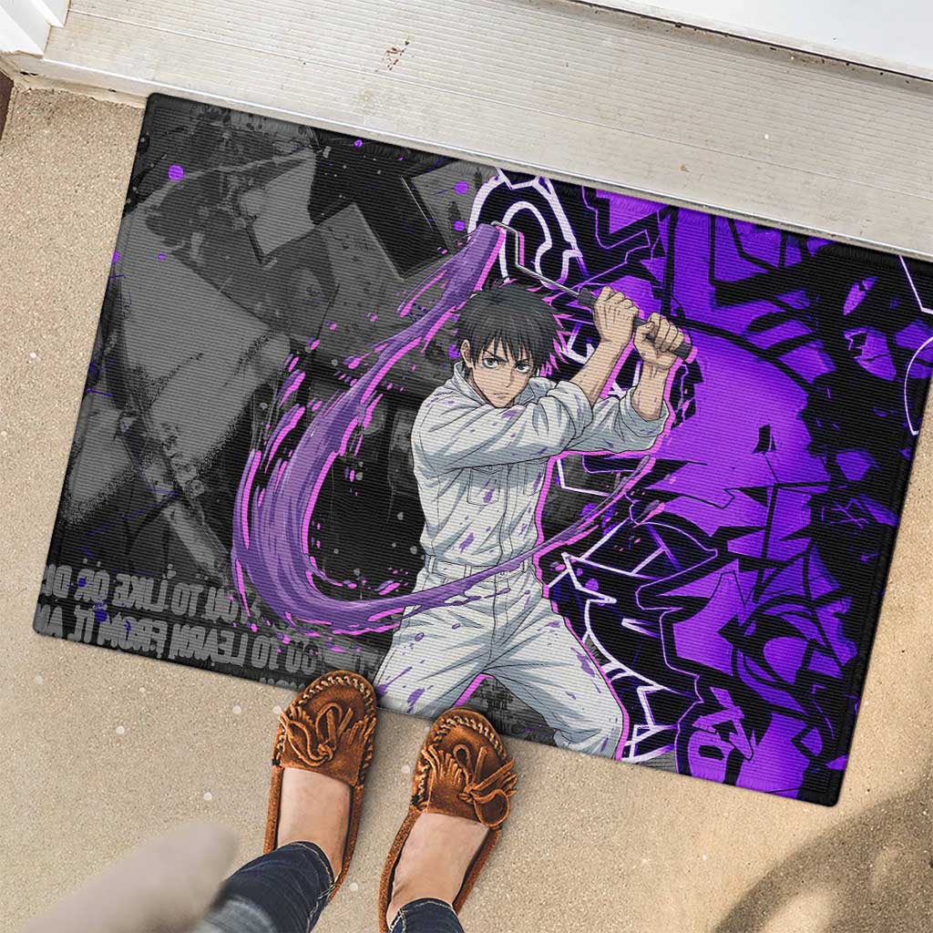Yuta Okkotsu Jujutsu Kaisen Rubber Doormat Neon Graffiti Anime Fusion
