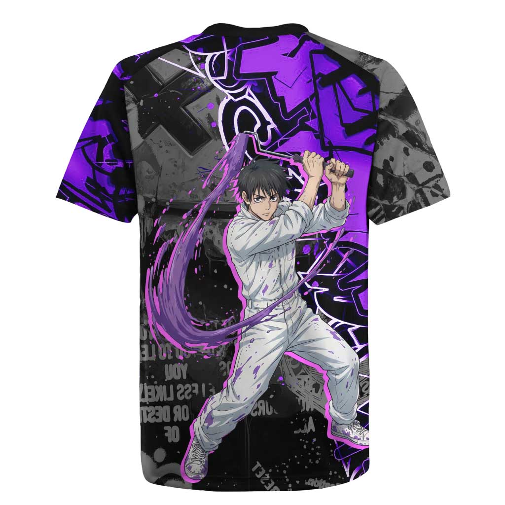 Yuta Okkotsu Jujutsu Kaisen Rugby Jersey Neon Graffiti Anime Fusion