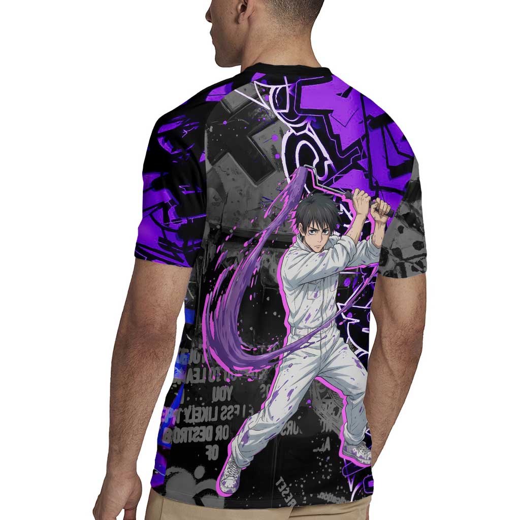 Yuta Okkotsu Jujutsu Kaisen Rugby Jersey Neon Graffiti Anime Fusion
