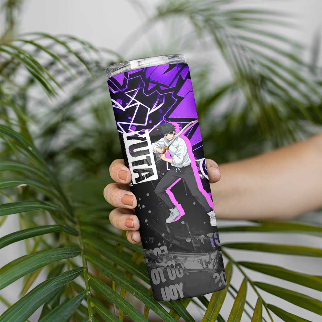 Yuta Okkotsu Jujutsu Kaisen Skinny Tumbler Neon Graffiti Anime Fusion