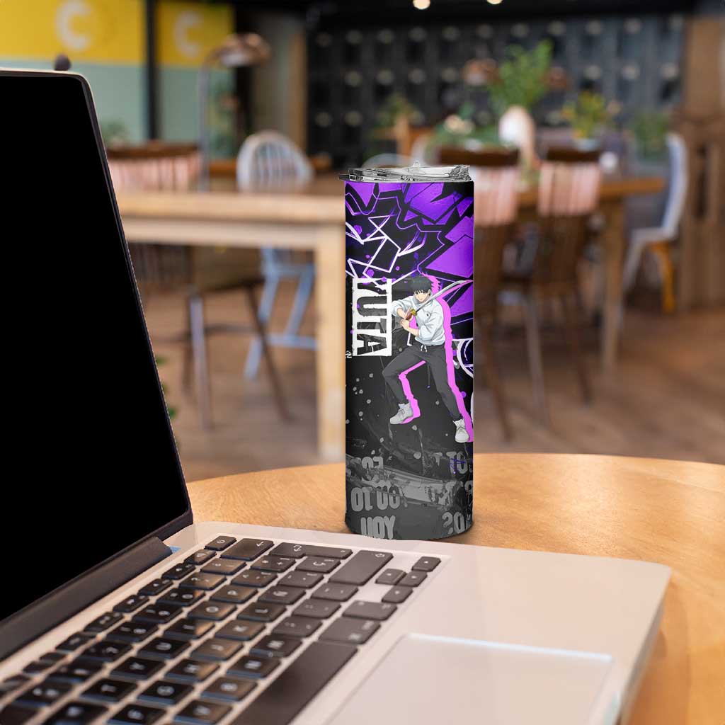 Yuta Okkotsu Jujutsu Kaisen Skinny Tumbler Neon Graffiti Anime Fusion