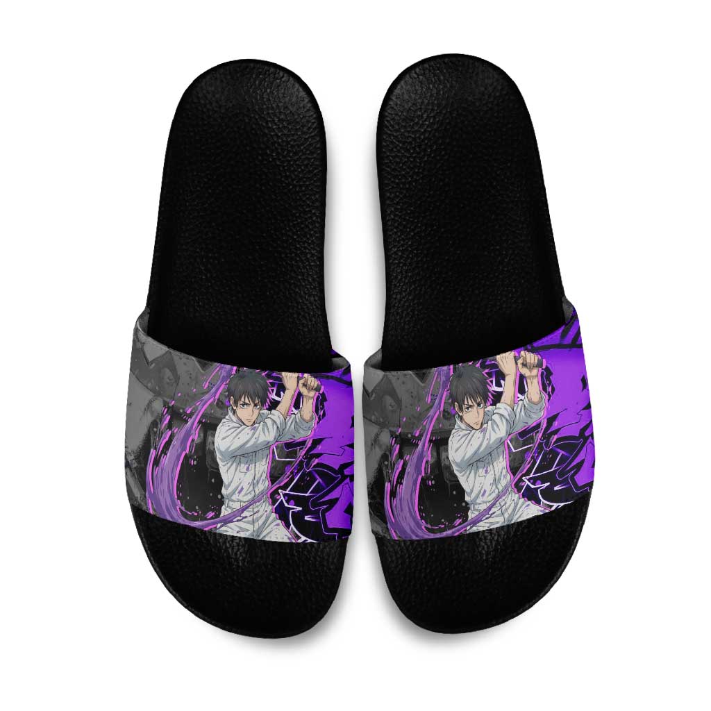 Yuta Okkotsu Jujutsu Kaisen Slide Sandals Neon Graffiti Anime Fusion