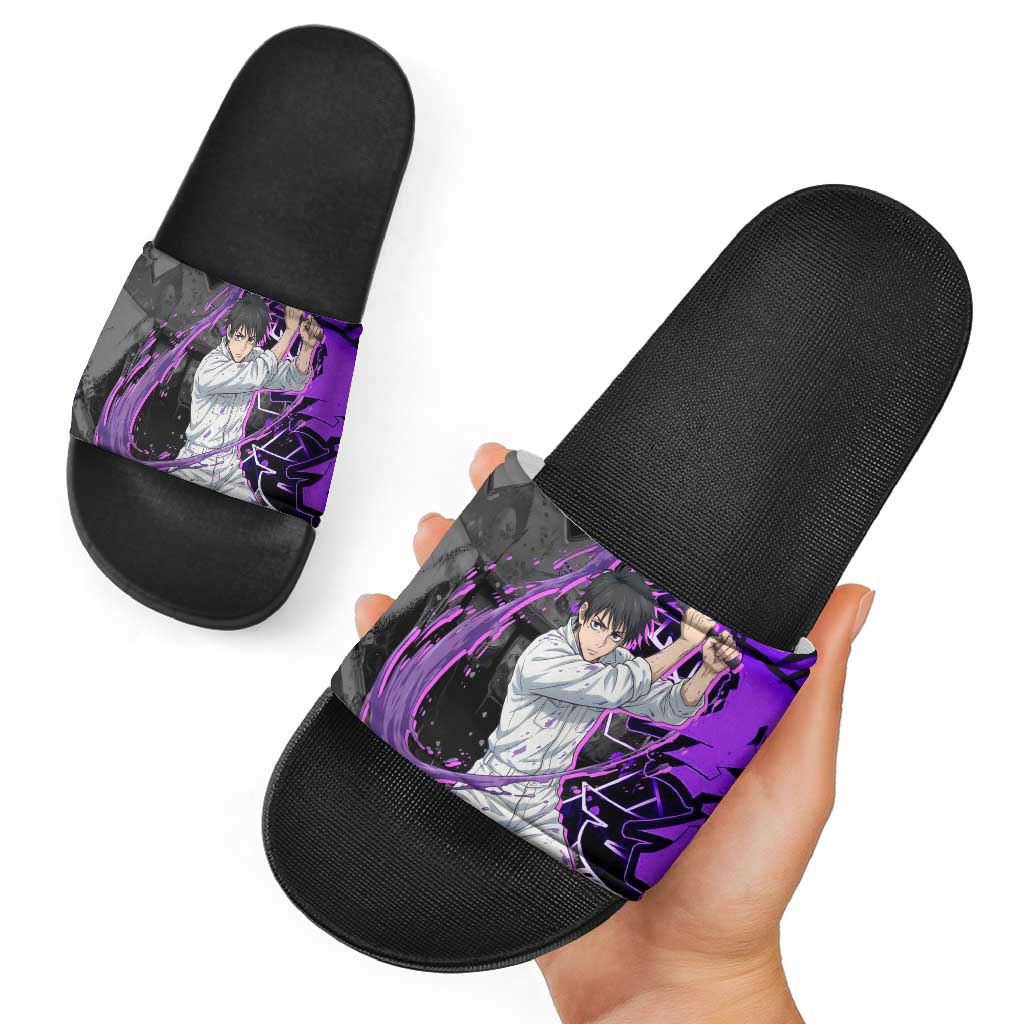 Yuta Okkotsu Jujutsu Kaisen Slide Sandals Neon Graffiti Anime Fusion