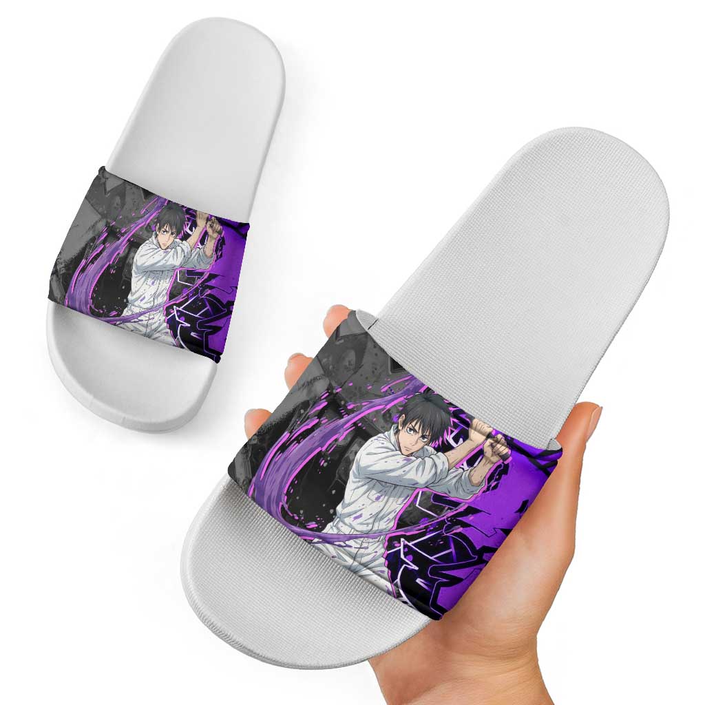 Yuta Okkotsu Jujutsu Kaisen Slide Sandals Neon Graffiti Anime Fusion