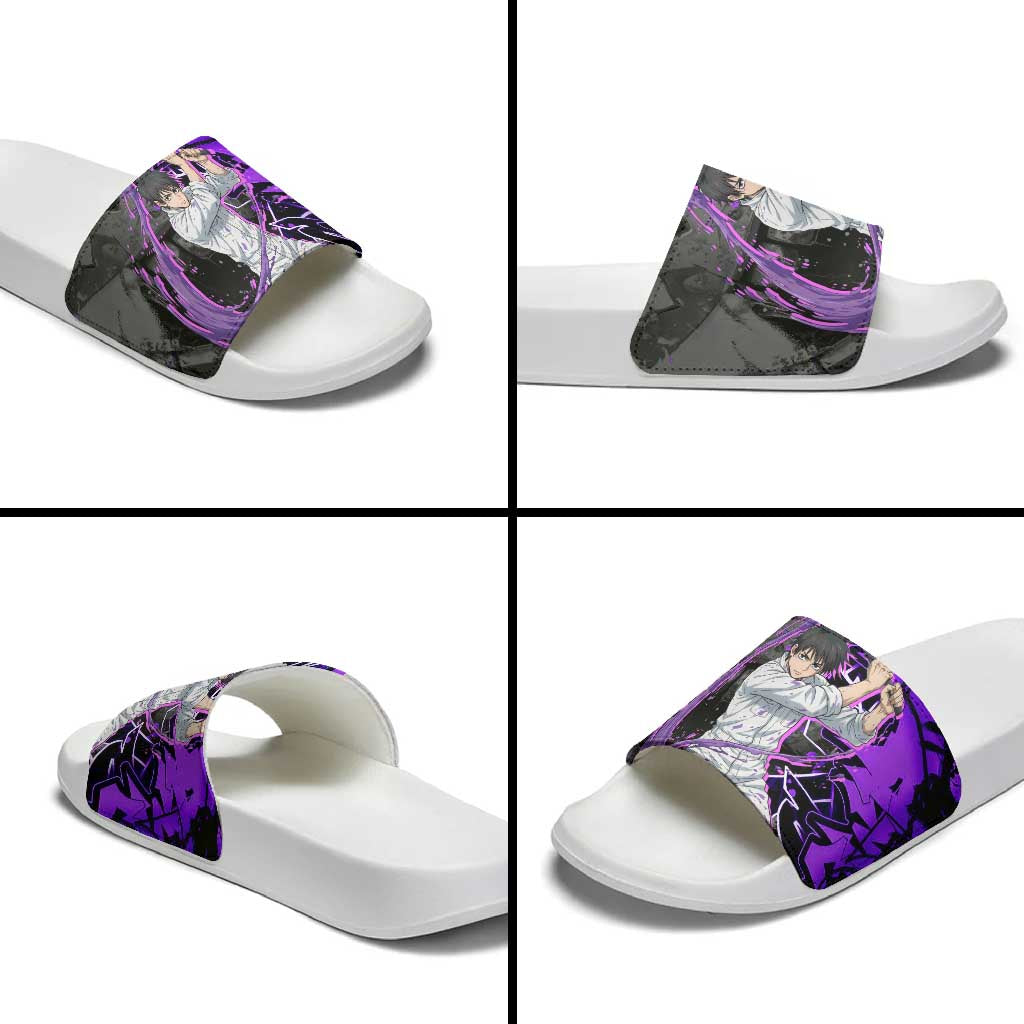 Yuta Okkotsu Jujutsu Kaisen Slide Sandals Neon Graffiti Anime Fusion