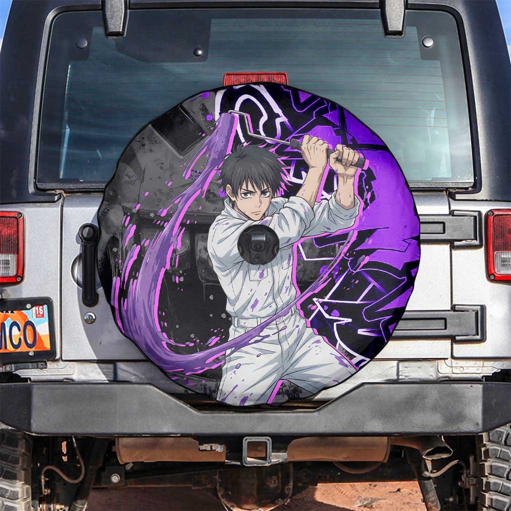 Yuta Okkotsu Jujutsu Kaisen Spare Tire Cover Neon Graffiti Anime Fusion