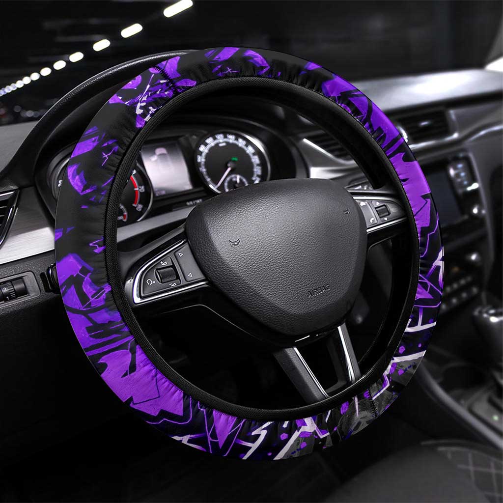 Yuta Okkotsu Jujutsu Kaisen Steering Wheel Cover Neon Graffiti Anime Fusion