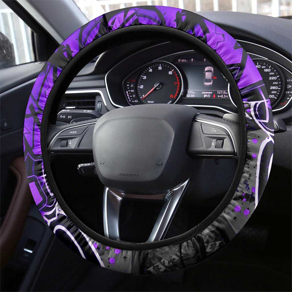 Yuta Okkotsu Jujutsu Kaisen Steering Wheel Cover Neon Graffiti Anime Fusion